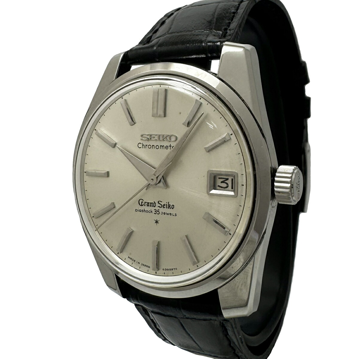 《メンズ》【中古】セイコー グランドセイコー セカンド 2nd クロノメーター 5722-9990 メンズ アンティーク GRAND SEIKO GS 手巻 57GS デイト シルバー文字盤 メダリオン Cal.5722A｜ＢＲＡＮＤＳＨＯＰ　ＨＥＲＩＯＳ