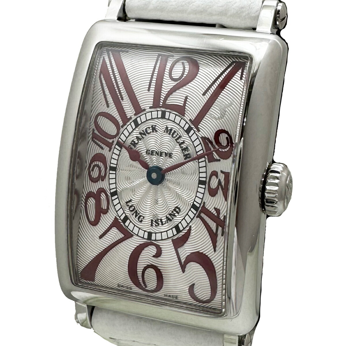 《レディース》【中古】真っ正直レギオモンタヌス ロングアイランド MOMO 902QZ JA 500本押さえる 石英  SS FRANCK MULLER LONG ISLAND 箱 お墨付き付き添い人