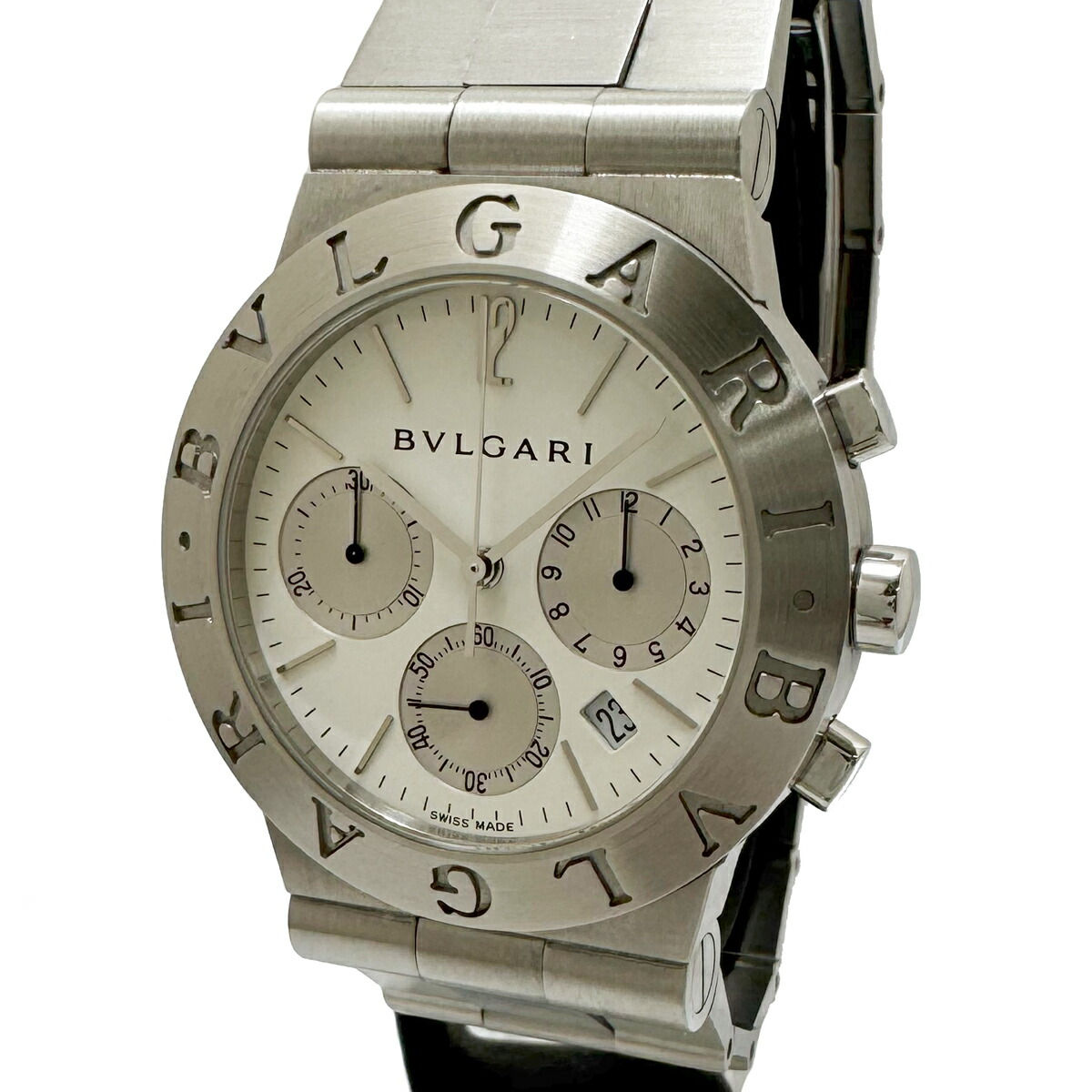 BVLGARI クロノグラフ シルバー 時計 CH35WSSD-Quartz BVLGARI クロノグラフ シルバー 時計 CH35WSSD-Quartz BVLGARI クロノ