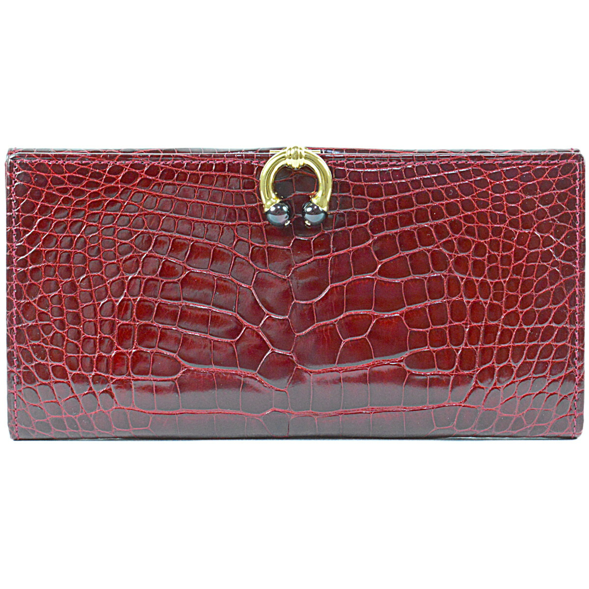 GUCCI クロコ　長財布 希少！即納！GUCCI ホースビット クロコダイル ジップ長財布