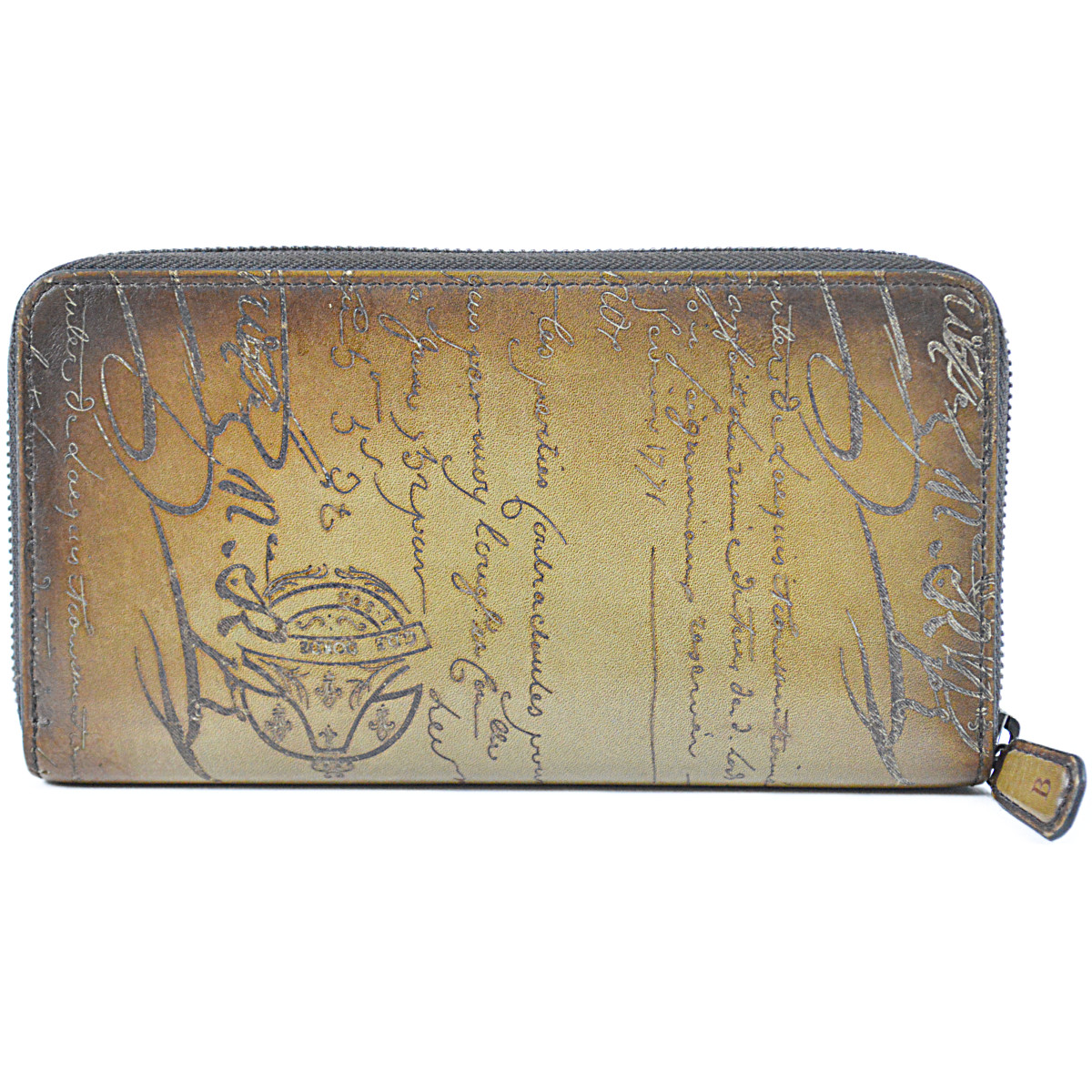 最安値挑戦！】 Berluti Long ITAUBA Gold Scritto LongWallet Leather