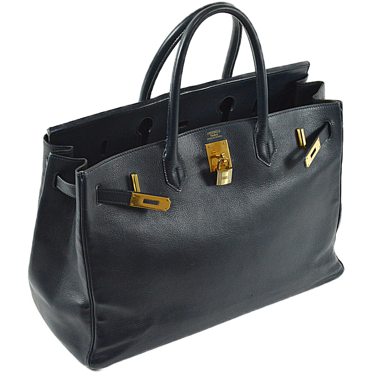 楽天市場 エルメス バーキン40 ハンドバッグ メンズバーキン トートバッグ 人気のネイビーカラー ゴールド金具 Hermes Birkin 40 中古 Rcp 北詰商事 楽天市場店