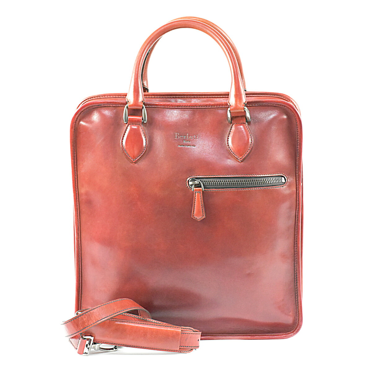 ベルルッティ 希少 2way メンズ 2層式 ブリーフケース Shopping d’un Jour パティーヌ トートバッグ Berluti【中古】【RCP】