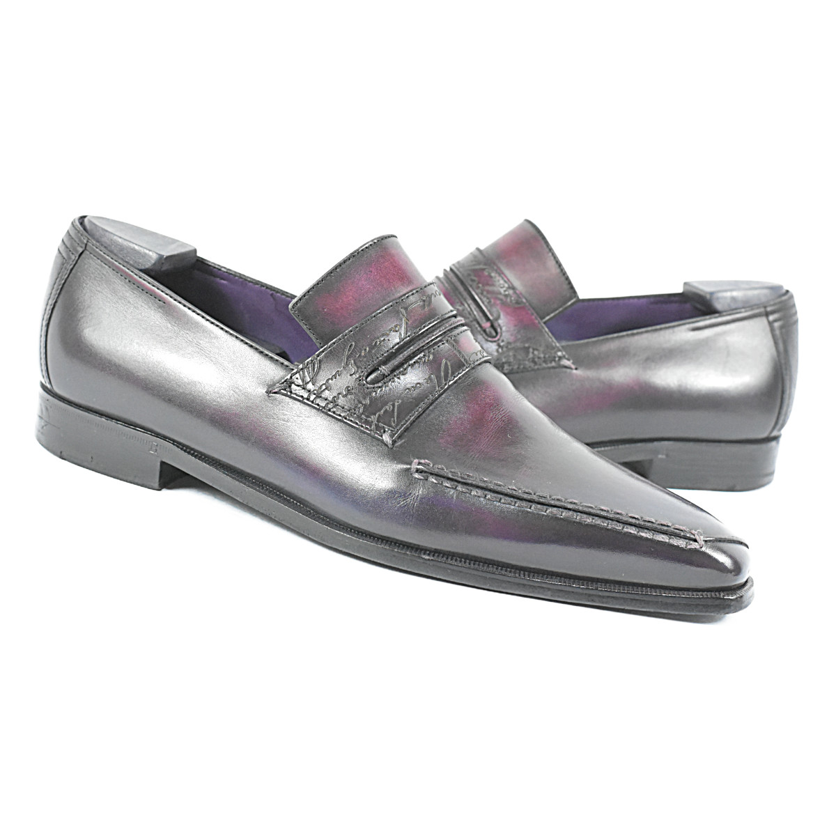 Berluti ベルルッティ カリグラフィー ローファー【美品】 美品▽Berluti ベルルッティ オルガ期 ラピエセルプリゼ カリグラフィ