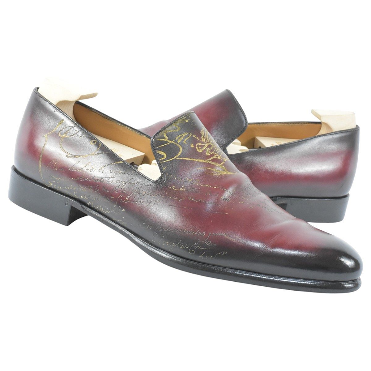 Berluti ベルルッティ カリグラフィー ローファー【美品】 Berluti ◇ベルルッティ◇名作 スクリット カリグラフィメンズ