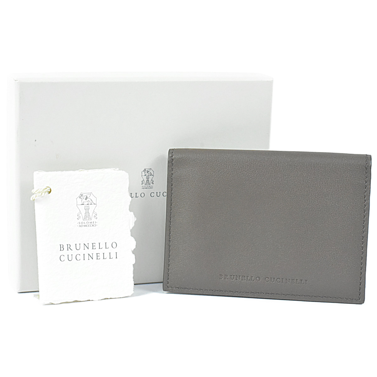 ブルネロクチネリ 超美品 メンズ レザー カードケース 名刺入れ Brunello Cucinelli【中古】【RCP】
