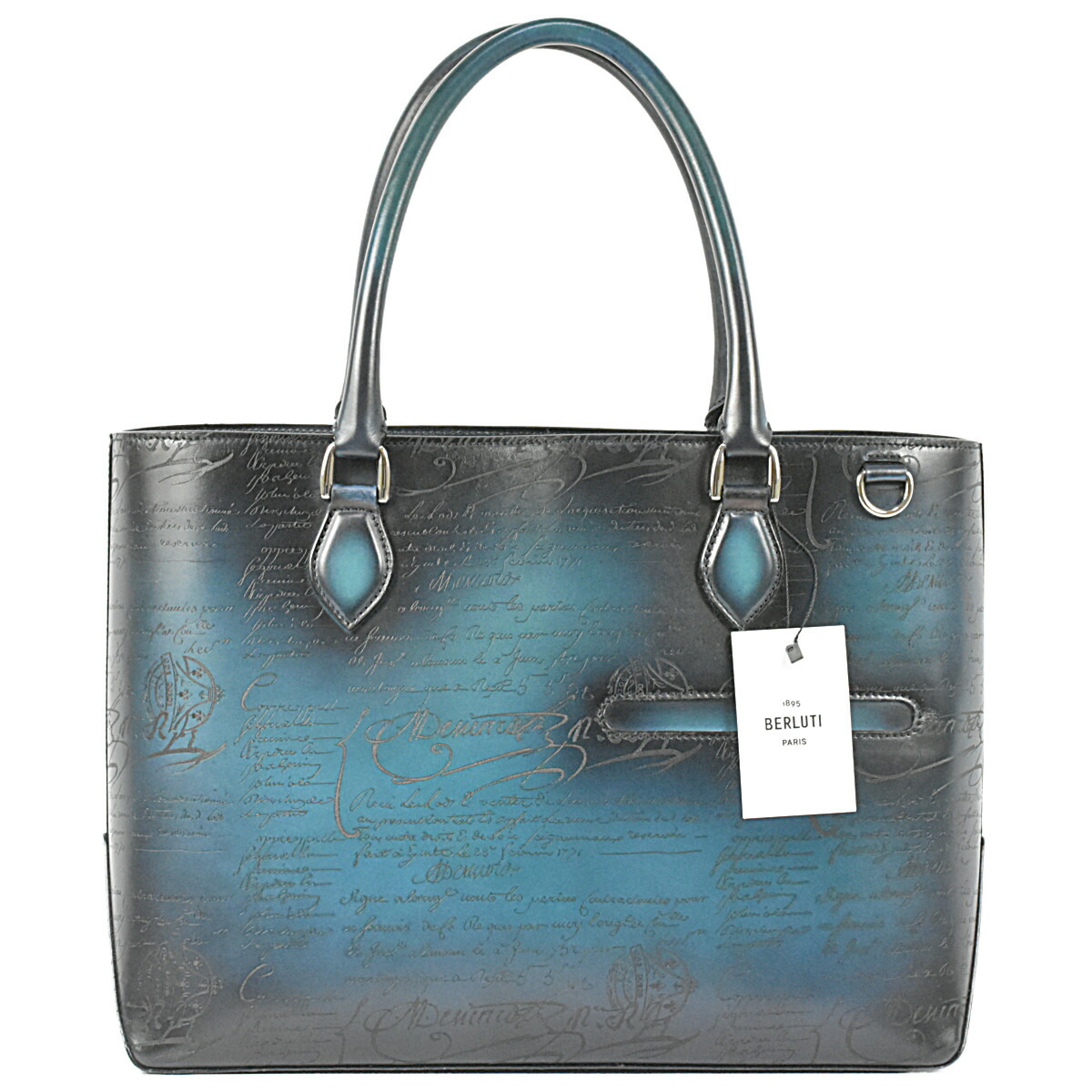 【美品·希少カラー】ベルルッティ トゥジュール スクリット トートバッグ Berluti ベルルッティ 美品 希少 限定 ターコイズパティーヌ