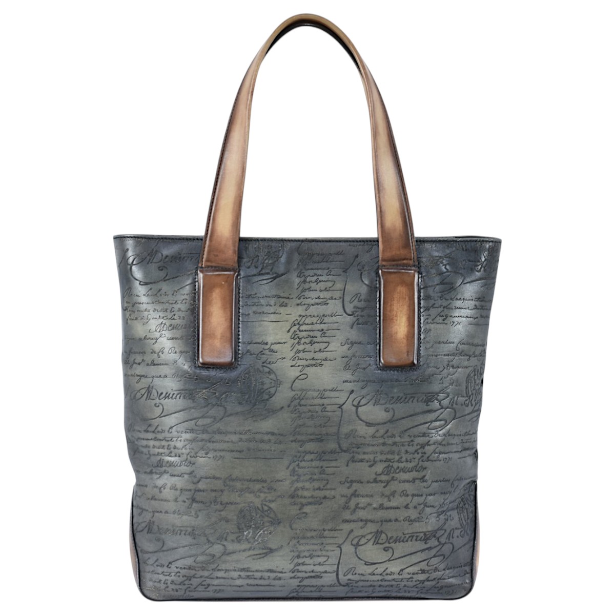 ベルルッティ 美品 希少 廃盤モデル MODERNISTE VERTICAL スクリット カリグラフィ パティーヌ メンズトートバッグ Berluti【中古】【RCP】
