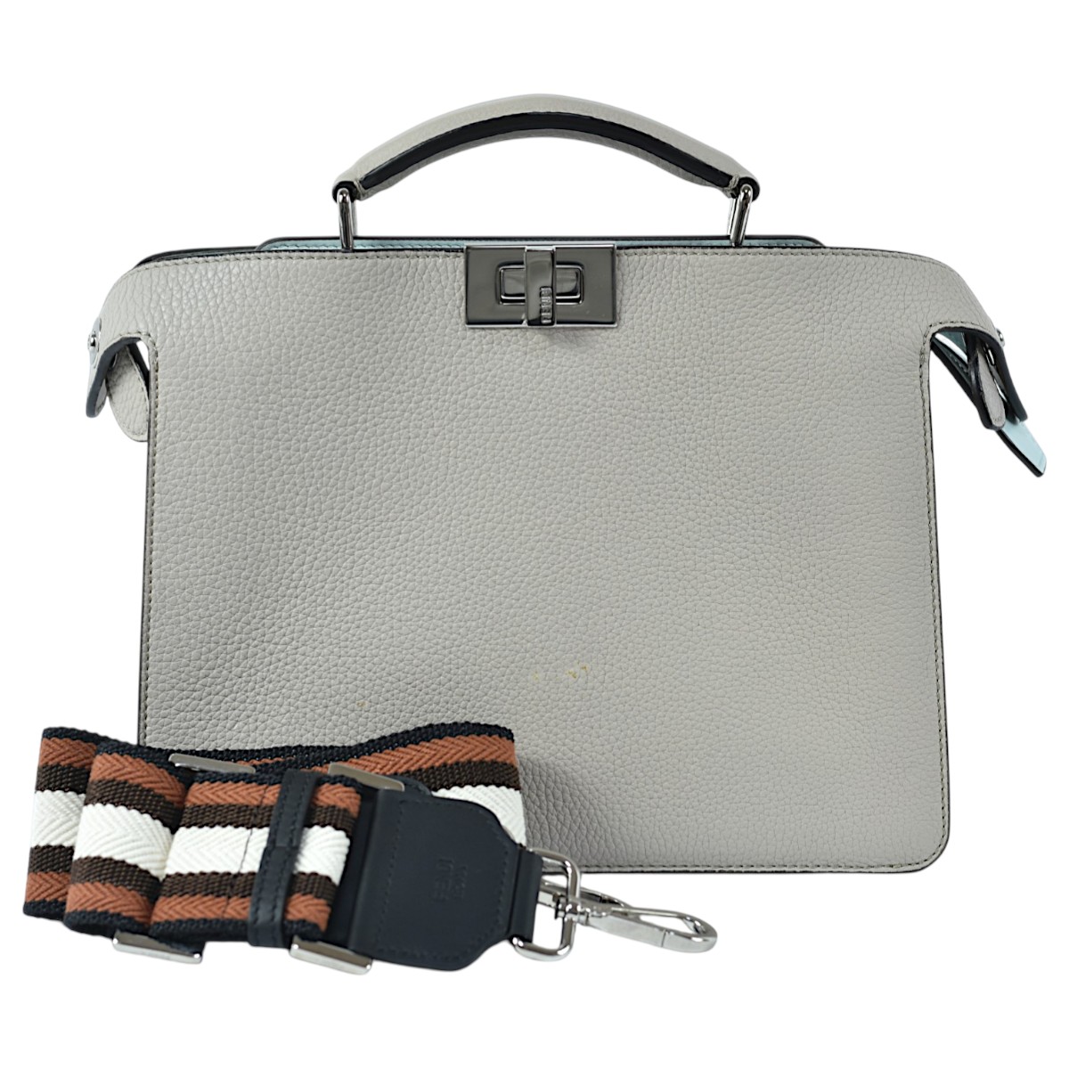 フェンディ 美品 ピーカブー アイシーユー スモール 2way ミニショルダーバッグ グレージュ FENDI Peekaboo ISeeU【中古】【RCP】