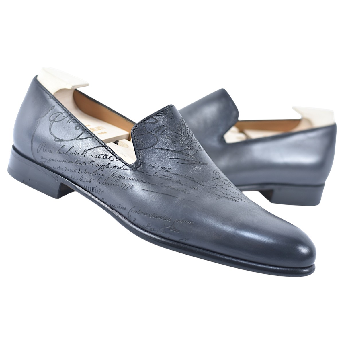 ベルルッティ 美品 スクリット カリグラフィ パティーヌ 雅びやか メンズローファー カーシブ メンズ シューズ BERLUTI CURSIVE GALET【中古】【RCP】