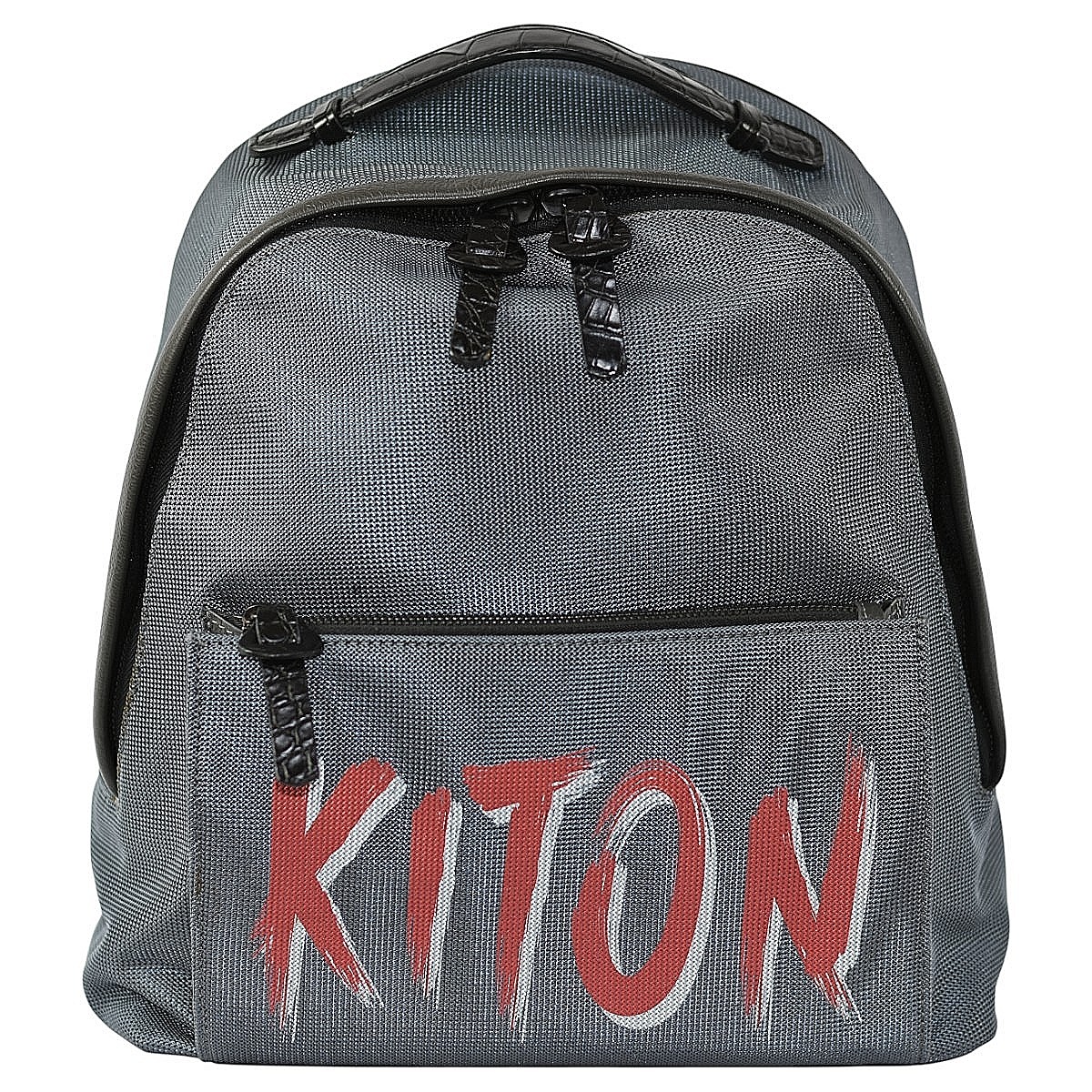 キートン 美品  帆布×なめし革×クロコダイルハンドル メンズ うしろ側容器に並べる 背嚢 地球で最も素晴らしい服 雅びやか KITON【中古】【RCP】