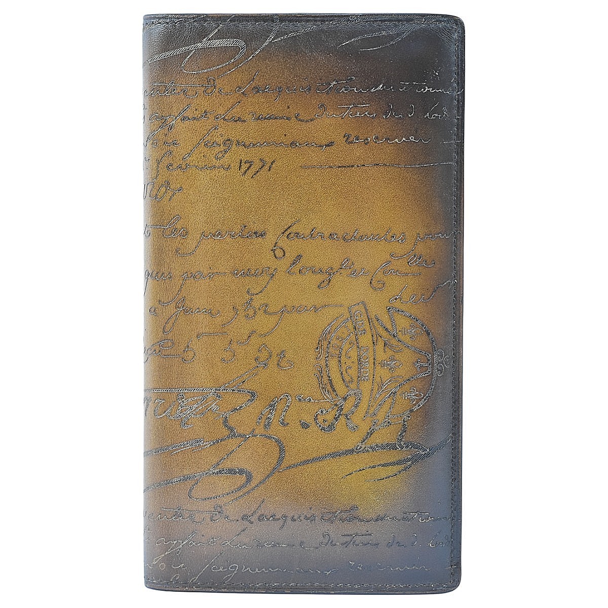 極美品❤️ ベルルッティ　エベネ　カリグラフィー 長財布 極美品】ベルルッティ エベネ 二つ折り長財布 カリグラフィ メンズ