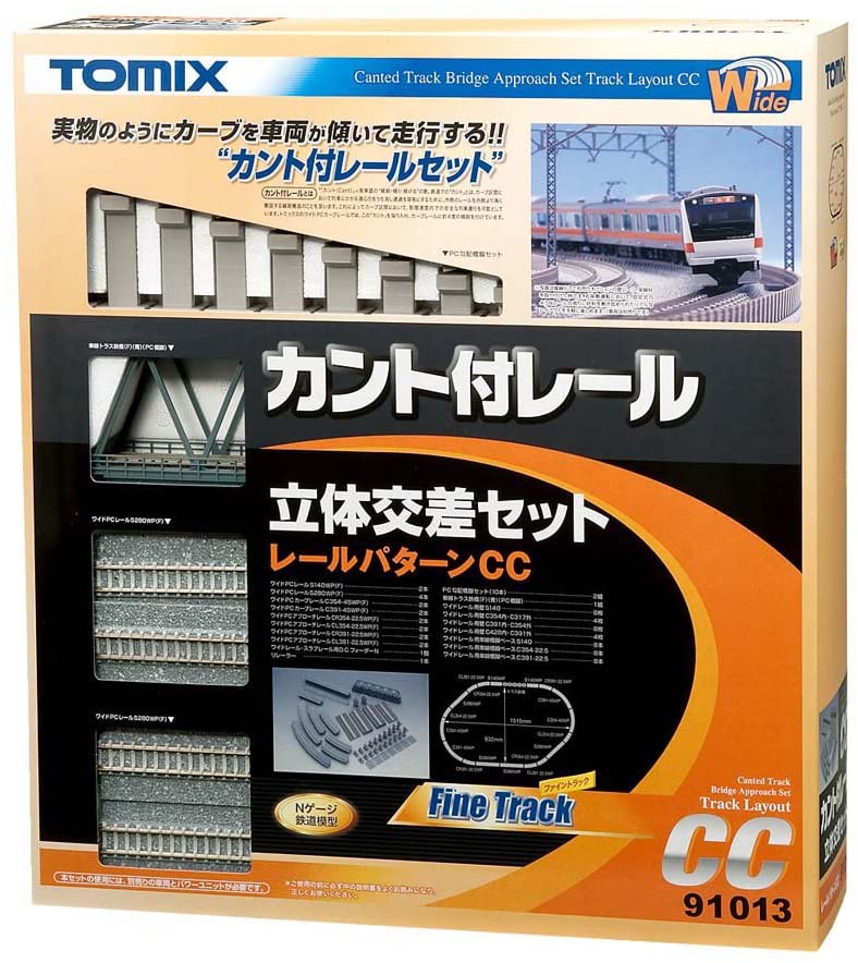 TOMIX 91013 カント付レール立体交差セット(レールパターンCC) カント付レール立体交差セット(レールパターンCC)｜製品情報