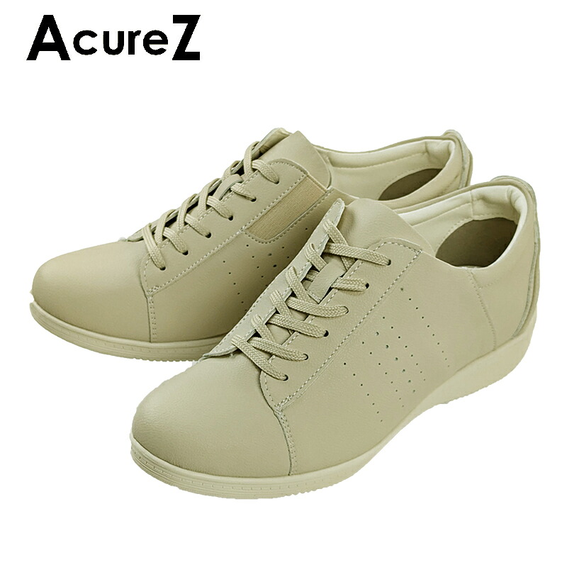 アシックス 商事 [AcureZ] AO-17340 【店先売りわたす品につき箱潰れあり】レディース IVORY 22.5糎～24.5糎 母趾に分かりやすいスニーカー