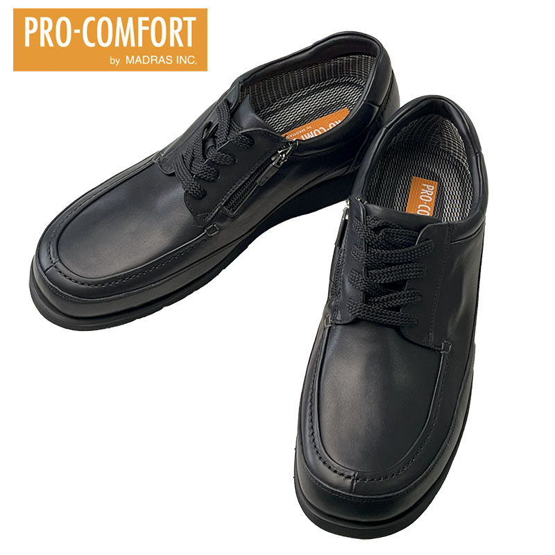 メンズ ウォーキングシューズ PRO COMFORT マドラス社製 PC300 BLA 黒 ブラック 革靴 結婚式 4E EEEE|KOBE FOOT CLUB