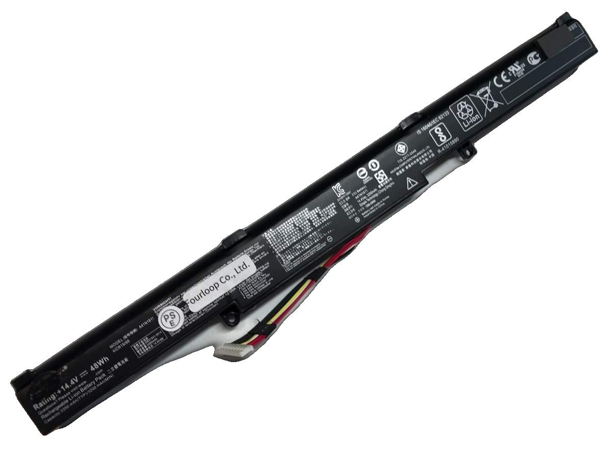 【純正】Rog strix gl753ve-gc133t 14.4V 48Wh asus エイスース ノートパソコン 交換バッテリー リチウムイオン 充電池｜バッテリーショップ FULL CHARGE