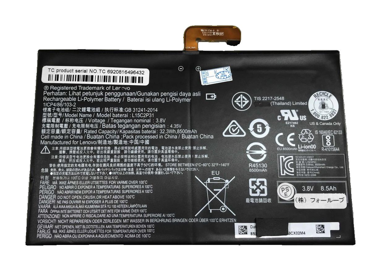 【純正】Yoga book yb1-x91l za160133rs 3.8V 32.3Wh lenovo ノート PC ノートパソコン 純正 バッテリー 電池