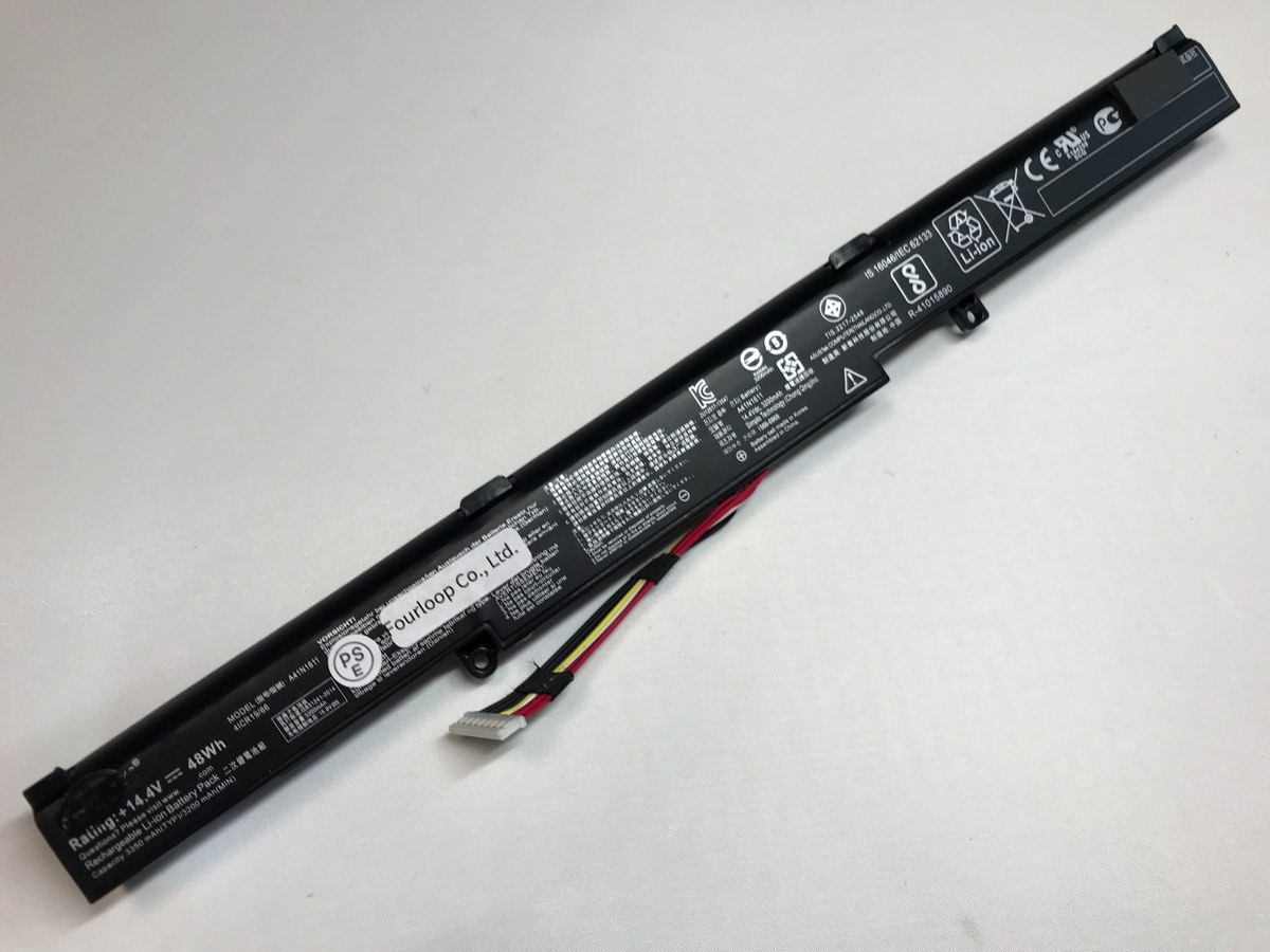 【純正】Fx553ve-dm131t 14.4V 48Wh asus エイスース ノートパソコン 交換バッテリー リチウムイオン 充電池|バッテリーショップ FULL CHARGE