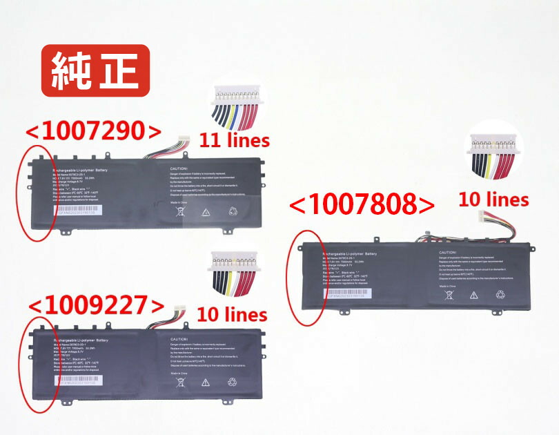 【純正】Utl-5176127-2s 7.6V 53.2Wh rtdpart ノート PC ノートパソコン 純正 バッテリー 電池