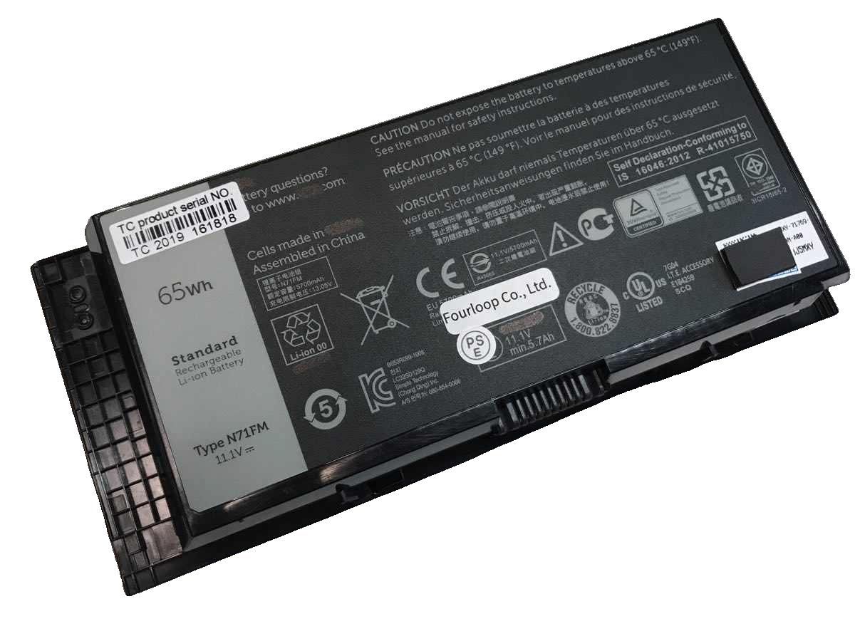 【純正】Ry6wh 11.1V 65Wh dell ノート PC ノートパソコン 純正 バッテリー 電池