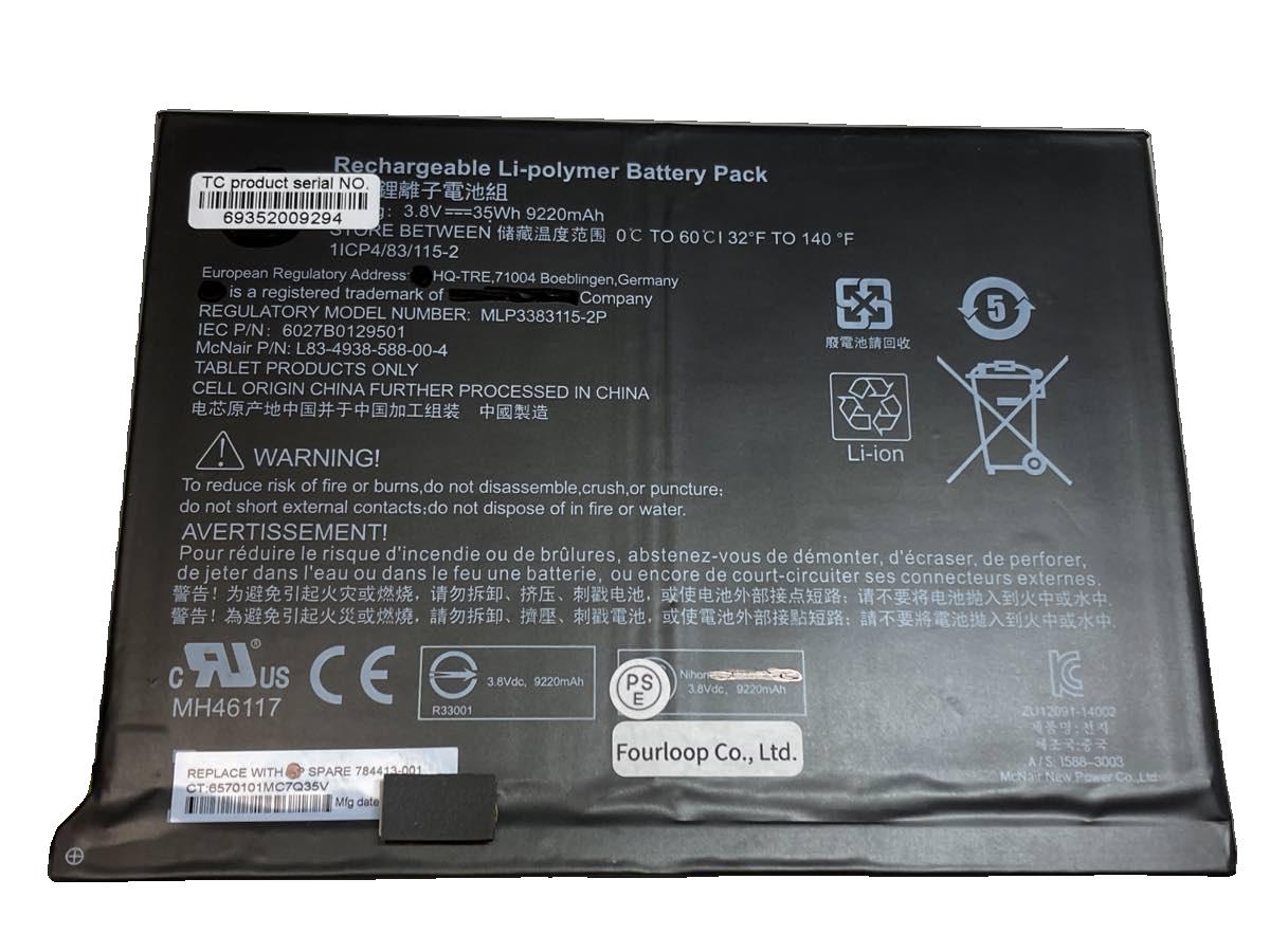 【純正】Pavilion x2 10-k001nr 3.8V 35Wh hp ノート PC ノートパソコン 純正 バッテリー 電池