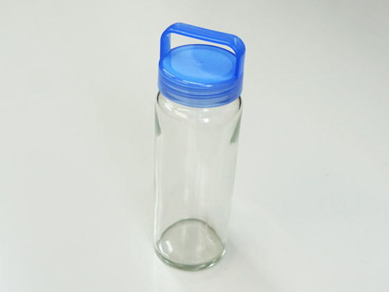 楽天市場】ガラス瓶 球びん 取っ手のついたブルーキャップ付 : 京の