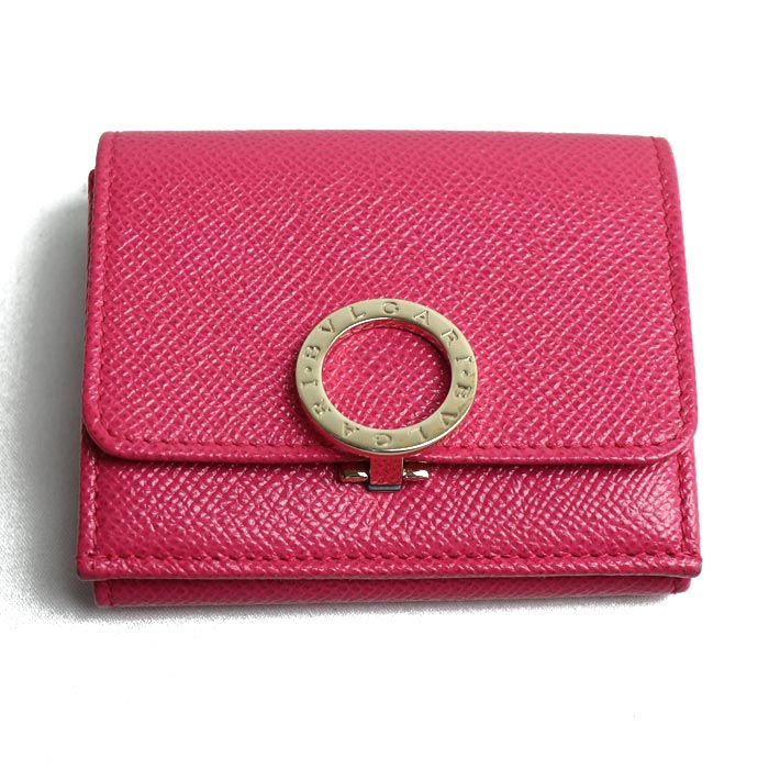 BVLGARI ブルガリ ブルガリ ブルガリ 三つ折り財布 ピンク 289063 レディース【中古】