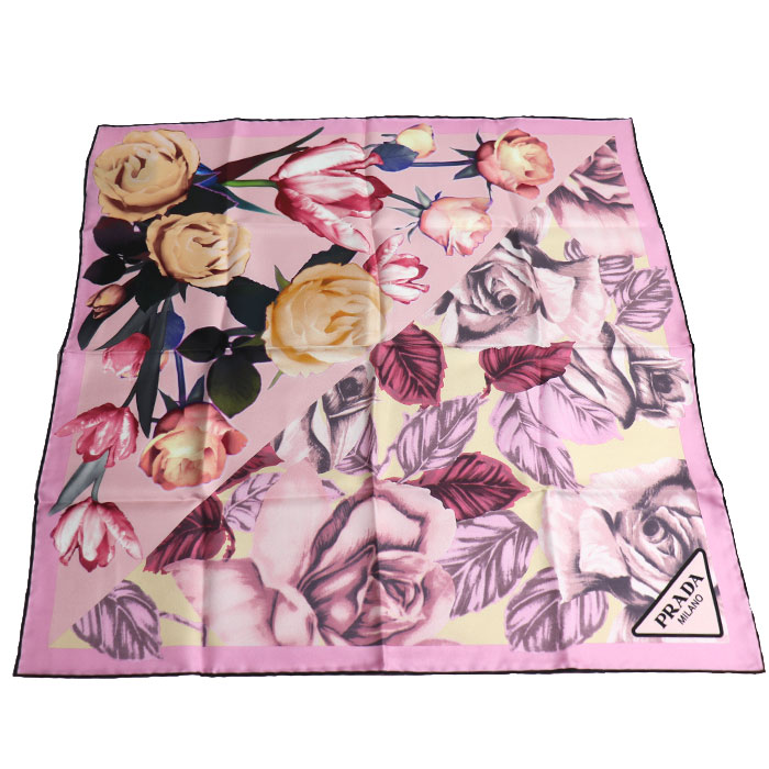 楽天市場】PRADA プラダ 三角プレート スカーフ ブラック