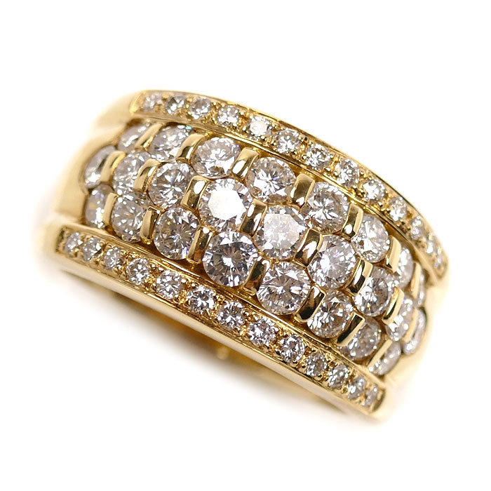 楽天市場】humハム K18 GG 7Pダイヤモンド 0.07ct しずく リング13号