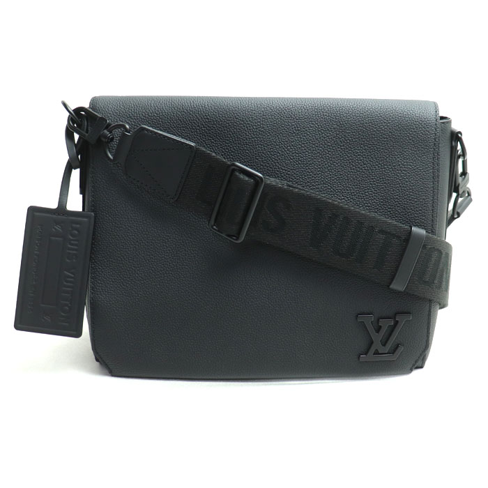 【美品】　ルイヴィトン　カーフレザー　ショルダーバッグ　黒　ブラック　400 LOUIS VUITTON - ルイヴィトン ショルダーバッグ ループ