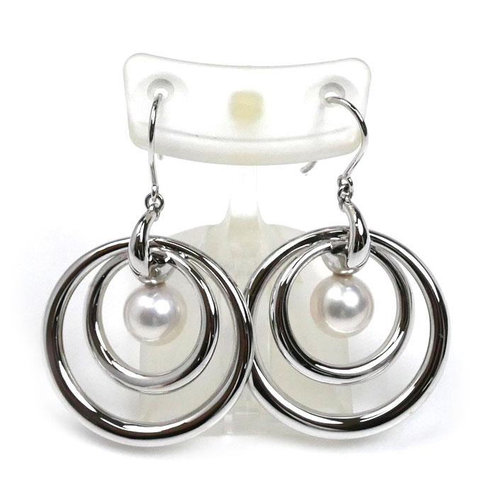 楽天市場】ミキモト MIKIMOTO ピアス ハートモチーフ K18YG