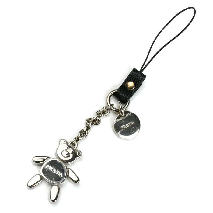 PRADA 犬モチーフ キーホルダー PRADA - プラダ PRADA チャーム キーホルダー 犬 モチーフ 黒