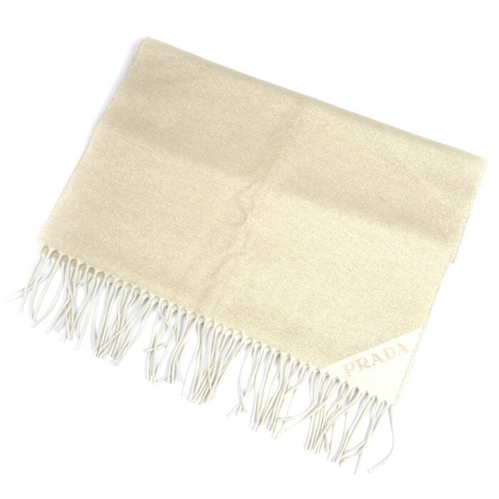 PRADA プラダ マフラー (カーキ) プラダ PRADA刺繍ロゴ ウール＆カシミア混マフラー 【国内発送