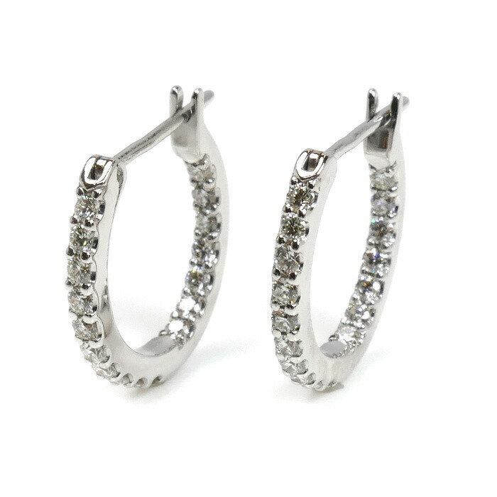 のの様❣️専用ポンテヴェキオ K18WG ダイヤ ハート フープピアス 240413_1.jpg