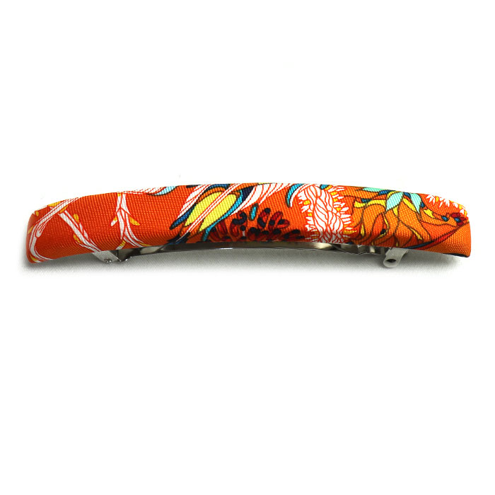 HERMES エルメス シルク エクリプスGM バレッタ レディース【中古】【美品】