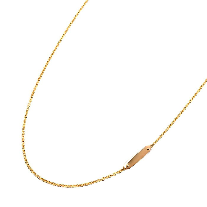 TIFFANY&Co. ティファニー K18PG ピンクゴールド タグ チェーン ミニ ネックレス 4.3g 46cm レディース【中古】【美品】