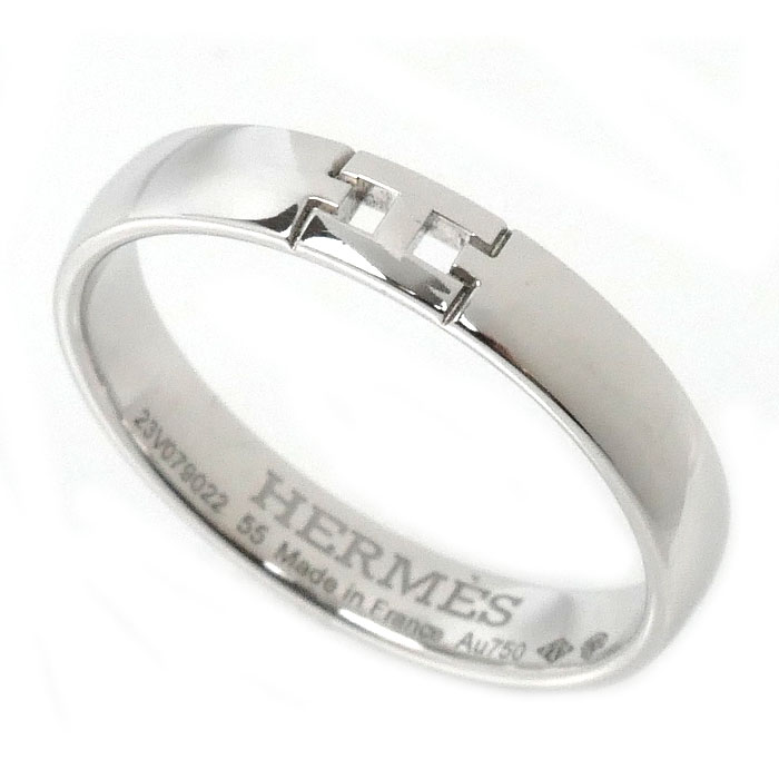HERMES エルメス K18WG ホワイトゴールド ヘラクレス リング・指輪 H119854B 14.5号 55 3.6g レディース【中古】【美品】