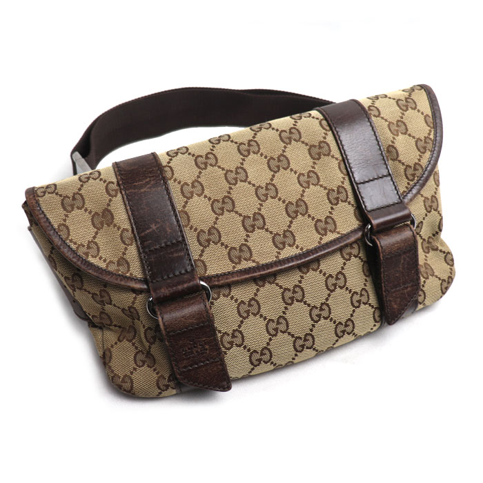 GUCCI グッチ GG帆布 酉の方角御徒面子 上半身御徒面子 ベージュ/赤銅色 145851 ユニ一発やる【中古】