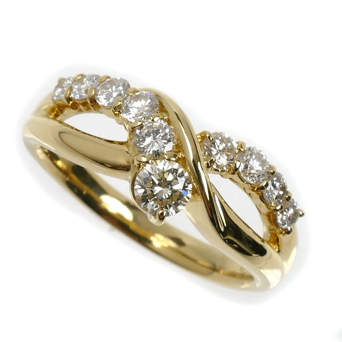 SEIKO JEWELRY K18YG イエローゴールド ダイヤ リング・指輪 ダイヤモンド0.60ct 12号 5.1g レディース【中古】【美品】｜古恵良質店