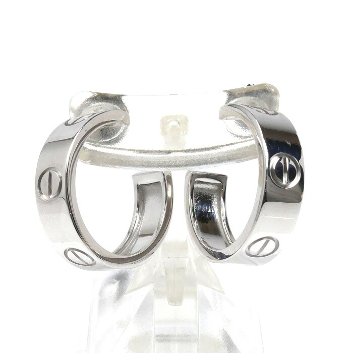 CARTIER カルティエ K18WG ホワイトゴールド ラブ ピアス 10.5g レディース【中古】【美品】