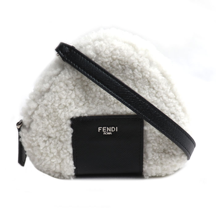 FENDI フェンディ おにぎり ショルダーバッグ ホワイト/ブラック 7AS240 ユニセックス【中古】【美品】
