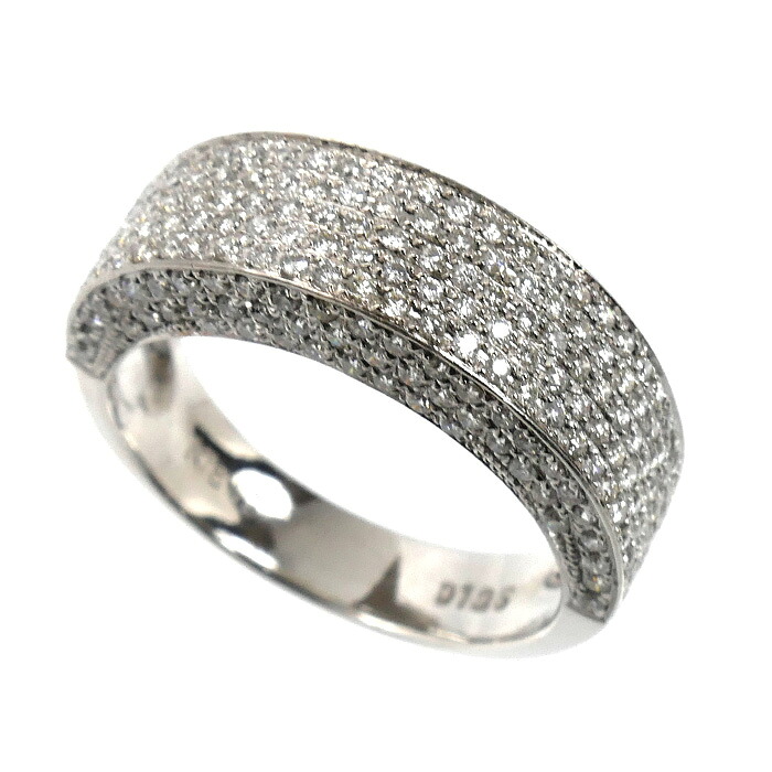 K18WG ホワイトゴールド リング・指輪 ダイヤモンド1.25ct 10号 4.2g レディース【中古】【美品】