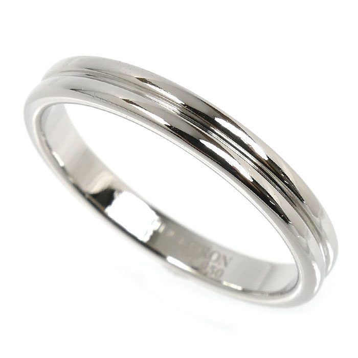 Boucheron ブシュロン Pt950プラチナ ゴドロン 輪っか・指環 JAL00113 20号 61 5.8g ユニ一発やる【中古】【美品】