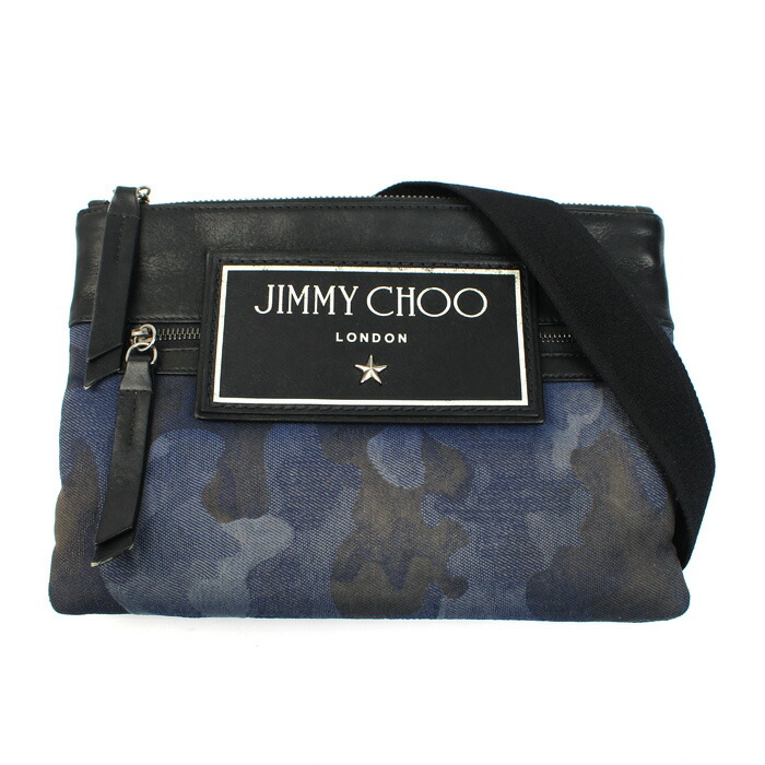 JIMMY CHOO ジミーチュウ 化けの皮 ジーンズ  ショルダーバッグ 米国海軍 KIMI-CDJ-0097 メンズ【中古】