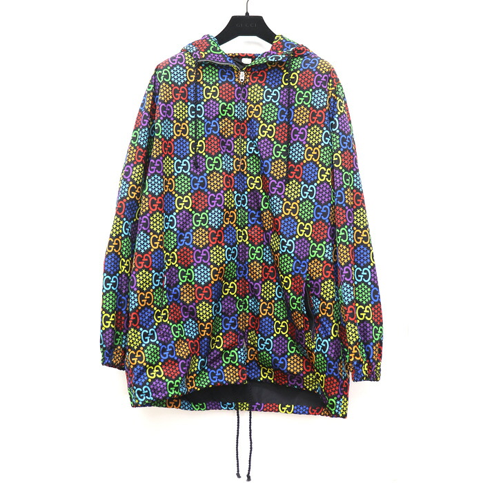 GUCCI グッチ サイケデリック ナイロンパーカー ナイロンジャケット マルチカラー 601712 ZADGN 48 メンズ【未使用】【買取品】