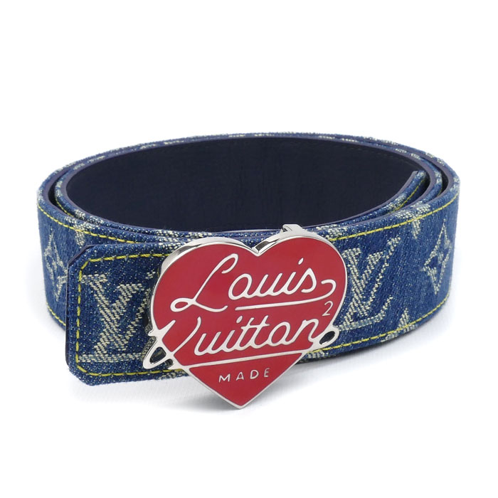 LOUIS VUITTON ルイ・ヴィトン × Nigo 胴締め LVハート型  胴締め 青色 M0465 ユニ一発やる【中古】【美品】