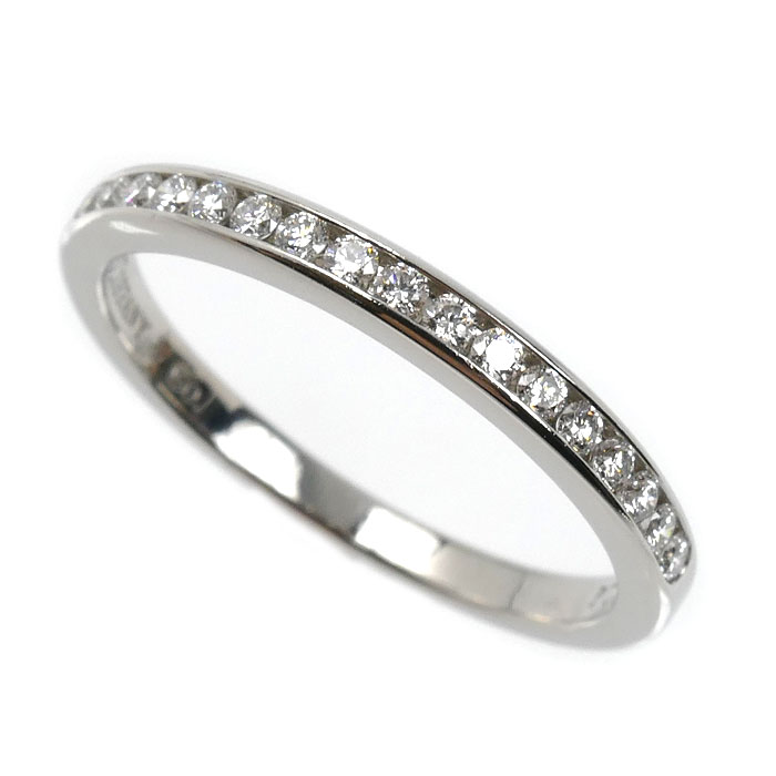 TIFFANY&Co. ティファニー Pt950プラチナ ハーフエタニティ リング・指輪 ダイヤモンド 11.5号 2.9g レディース【中古】|古恵良質店