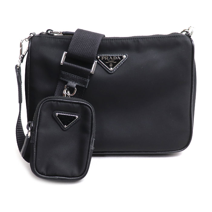 PRADA プラダ テスート ショルダーバッグ ブラック 2VH113_2DMH_F0002 レディース【中古】｜古恵良質店