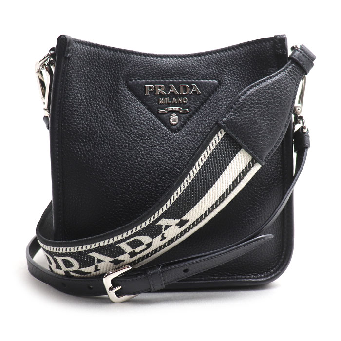 PRADA プラダ ヴィッテロダイノ ショルダーバッグ 黒いこと 1BH191 レディース【中古】【美品】