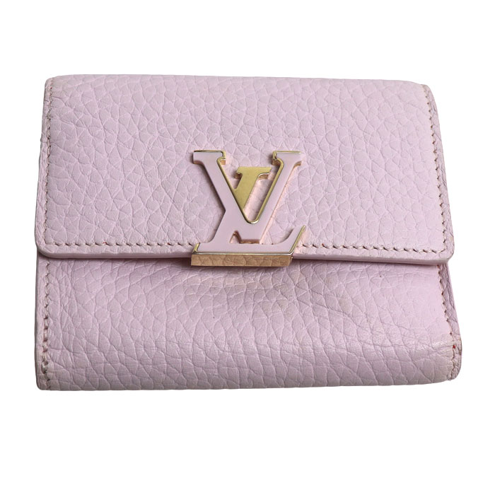 LOUIS VUITTON ルイ・ヴィトン ポルトフォイユ・カプシーヌXS 三つ折り紙入れ サクラ色 M81420 レディース【中古】